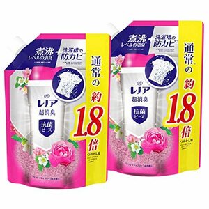 【まとめ買い】 レノア 超消臭 + 抗菌ビーズ リフレッシュフローラル 詰め替え 大容量 約1.8倍 (760mL) ×