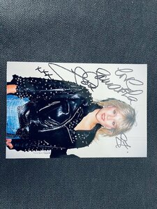 ◇P970/直筆サイン入り生写真/サマンサ・フォックス Samantha Fox/サイズ約11.8cm×17.6cm/キャピトル東急にて撮影/1987年サイン/1円～