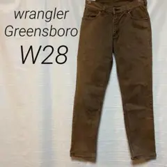 Wrangler Greensboro ラングラージーンズデニムW28 ブラウン