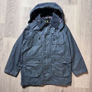 【フード付き美品】C34 Vintage Barbour BEDALE ビンテージ バブアー ビデイル フード付属 4ポケット