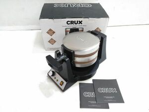 ◇CRUX ワッフルメーカー 回転式ダブル ベルギーワッフル GH-6200 WAFFLE MAKER 本格 業務用にも 元箱付 0604E3C @100 ◇