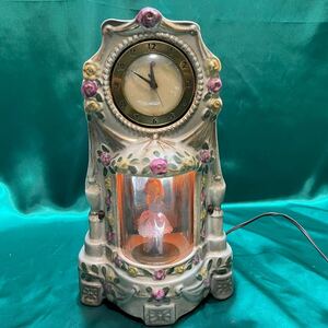 希少品Telechron ELECTRIC CLOCK 3H99 置時計 U.S.A. ダンサー アンティーク レトロ General ? ゼネラル ? オルゴール カラクリ R51006