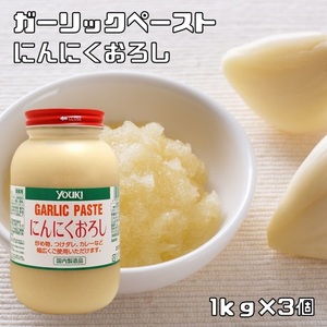 にんにくおろし 1kg×3個 ユウキ食品 YOUKI マコーミック ガーリックペースト 国内製造 すりおろし スパイス 大蒜