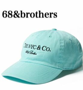 新品★68&brothers シックスティエイトアンドブラザーズ キャップ 帽子 6パネル THE NYC & Co ティファニー カラー