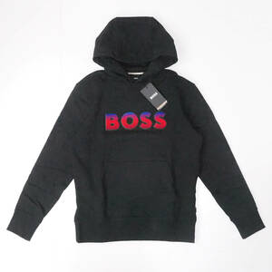 新品正規品 HUGO BOSS ヒューゴ ボス メンズ グラデーションロゴ フーディ パーカー 大谷翔平 ブラック M