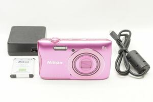 【適格請求書発行】美品 Nikon ニコン COOLPIX S3700 コンパクトデジタルカメラ ピンク【アルプスカメラ】241007t