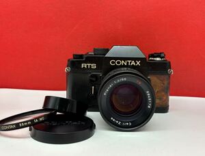 # CONTAX RTS フィルムカメラ 一眼レフカメラ ボディ Carl Zeiss Planar F1.4 50mm T* AEJ レンズ ジャンク　カールツァイス コンタックス