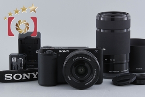 【中古】SONY ソニー α VLOGCAM ZV-E10 ダブルズームレンズキット ブラック シャッター回数僅少