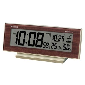 セイコー クロック 電波時計 目覚し時計 SQ788B 温度計 湿度計 日付 曜日 デジタル SEIKO CLOCK