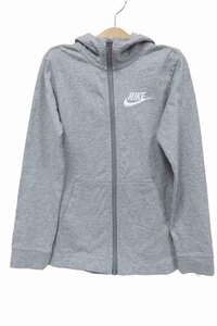 【中古】NIKE ナイキ 子供服 キッズ トップス パーカー グレー 男の子 女の子 Mサイズ