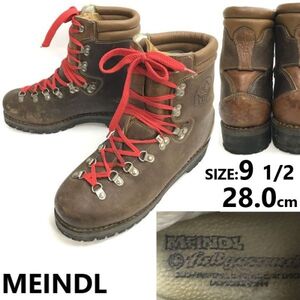 80s-90s/Vintage★マインドル/MEINDL★本革/トレッキング/マウンテンブーツ【9.5/28.0/茶】重登山靴/雪山/Leather/Boots/shoes◆pWB112-12