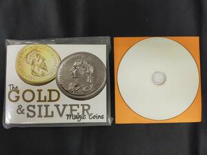 【M102】Gold&Silver Magic Coins ゴールド＆シルバー　マジックコイン　未開封　DVD　レクチャー　ギミック　マジック　手品