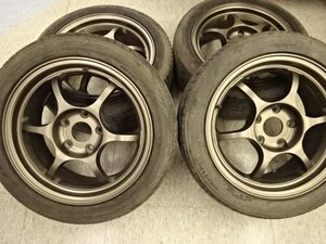 ★中古品★ブラックレーシング PRO-N1 16インチ 7J インセット45 5/114.3 205/50R16 おまけタイヤ付