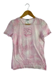 CHANEL◆Tシャツ/40/コットン/PNK//