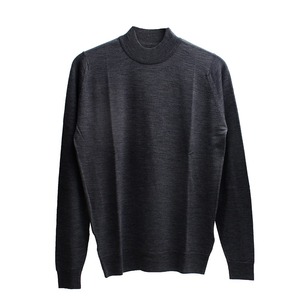 ジョンスメドレー JOHN SMEDLEY HARCOURT モックネック ニット HARCOURT-CHARCOAL -M メンズ charcoal