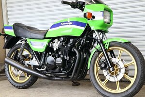 Z750GP/レストア車/ローソンカラー/ライムグリーン/車検R9年5月/キャブ車/修復歴無し/ローンOK/KZ750R