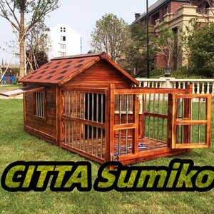 新入荷☆丈夫 犬小屋 ペットハウス 防水 屋外 豪華別荘 野外通気性 快適な空間 中型犬用 ドアと窓付きの犬用犬小屋 耐磨耗 簡単組立