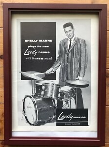 ☆ 1960年代 Leedy シェリー・マン オリジナル広告 / Shelly Manne ☆