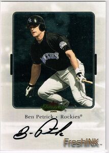 Ben Petrick COL 2000 Fleer/skybox Showcase Fresh Ink Auto 直筆サイン