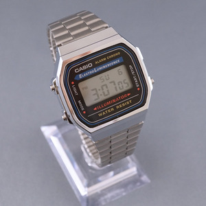 CASIO カシオ スタンダート チープカシオ 腕時計 USED美品 A168WA-1A2WJR チプカシ ブラック 完動品 中古 X6347