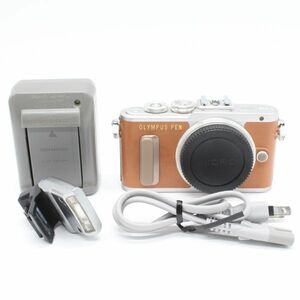 1720ショット！嬉しいフラッシュ付き！■極上品■ OLYMPUS E-PL8 ボディー ブラウン