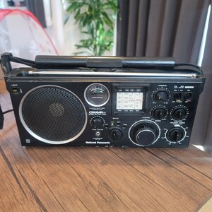 National Panasonic COUGAR クーガー RF-1130 BCL ラジオ ナショナル パナソニック BCLラジオ 昭和レトロ 専用カバー付き