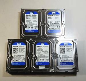 KN3346 【中古品】5個セット Western Digital WD5000AAKX HDD 500GB