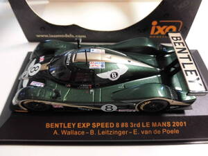 ベントレー・スピード8　♯8　ルマン2001　【ixo　1/43　ミニカー】　SPEED8　LM