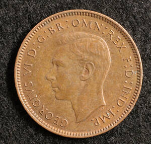 イギリス ファージング銅貨（1944）ジョージ6世 [157]コイン