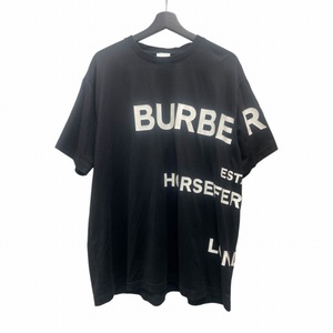 バーバリー BURBERRY ホースフェリー プリント ロゴ Tシャツ TEE 半袖 黒 ブラック L ■ST ☆AA★ メンズ