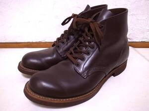 【ガラスレザー】90s REDWING レッドウイング 60398 羽根タグ ワークブーツ 8ハーフ/ビンテージ 40s50s60s70s80s USN NAVY ARMY ベックマン