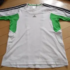 adidas 半袖Tシャツ ホワイト×グリーン