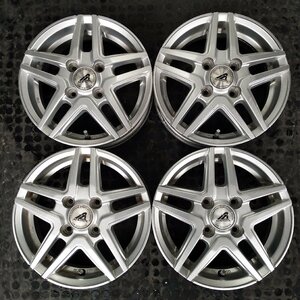 管理番号：A2-170【4本価格】【13×4J 4x100 ET+43 ハブ67】AZ SPORTS・ワゴンR アルト等・店頭引取可能・適格請求書発行可能