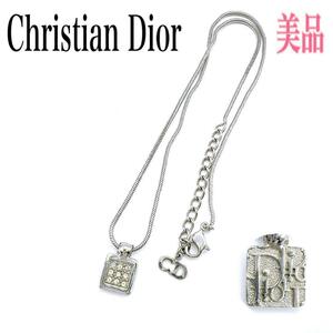 Dior クリスチャン ディオール ネックレス ペンダント トロッター ストーン