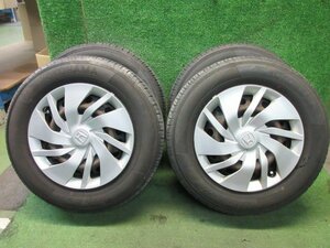 スチール 14インチ 14x5.5J PCD100 +？ 4H 175/70R14 4本　GK系 フィット等　　2024.3.27.O.14-1F-A　24021320