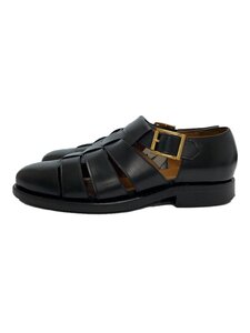 Jalan Sriwijaya◆EDWARD/グルカサンダル/UK7.5/BLK/レザー/98819//