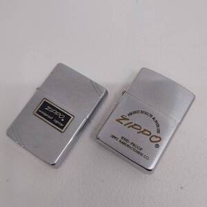 #2160.2747　ZIPPO ジッポー オイルライター windproof lighter シルバーカラー 喫煙具 ヴィンテージ　2個