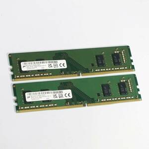 【送180円～】Micron/DDR4 3200/PC4-25600 16GB 8GB x2 枚セット デスクトップ メモリ /2666 21300 8G 16G