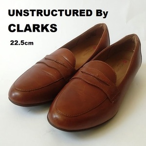 クラークス★ローファー茶系/22.5　UNSTRUCTURED By CLARKSシューズ　