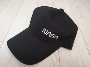 石川県　コスモアイル羽咋　NASAキャップ　帽子　ブラック　黒　（ＵＦＯ　宇宙人　しょこたん　中川翔子）