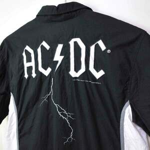 古着●AC/DC 半袖シャツ ビッグロゴ XL 使用感 xwp