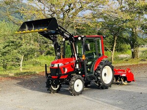 前輪新品 ヤンマートラクター EG330 ハイスピード 30馬力 677h フロントローダー エアコンキャビン ニプロロータリーCX1810 新品ゴールド爪