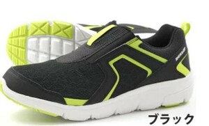 新品ダンロップ DUNLOP DC151ブラック24cm軽量 幅広 ワイズ 4E サイド ジップ 散歩 ウォーキング 旅行スポーツ ジム!!