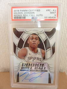 2019-20 Panini Certified [KELDON JOHNSON] Rookie Roll Call Auto(直筆サイン入り)Rookie Card PSA 9 MINT RC NBA