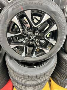 新車外し！ホンダ ZR-V ZRV 18インチ ホイール 7J +50 5H 114.3 ヨコハマ アドバンdb V552 225/55R18 2023年 4本セット 純正ホイール