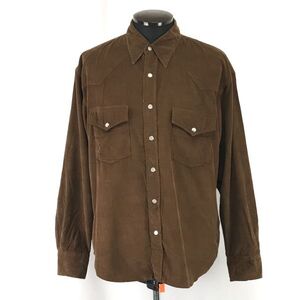 アグレアーブル/AGREABLE★長袖コーデュロイシャツ【メンズM/茶/brown】Tops/Shirts◆BH698