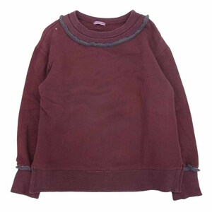 UNDERCOVER アンダーカバー SUN1801 Sue スー レイヤードクルーネック パイルパイピング スウェット エンジ系 2【中古】