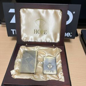 ZIPPO ジッポー HOPE ホープ 1941 REPLICA 41レプリカ ANTIQUE BRASS アンティークブラス w/cigarette case シガレットケース 未使用