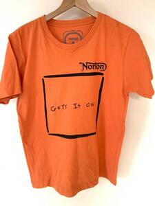 レア　R.NEWBOLD NORTON ノートン　GET IT ON Tシャツ バイク　モーターサイクル　英車　イギリス　ロッカーズ　M