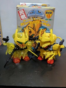 当時もの 元祖SDガンダム 現状品 箱 百式改 通常版 クリアカラー ジャンク品セット